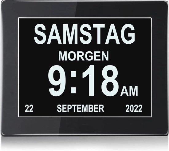 Alarme Digitale con Display Grande e Funzione Calendario per Anziani, Ipovedenti e Persone con Demenza
