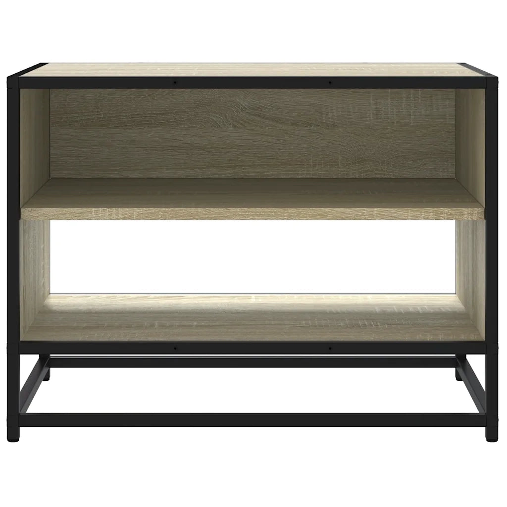 Mobile TV Rovere Sonoma 61x40x46 cm Legno Multistrato e Metallo