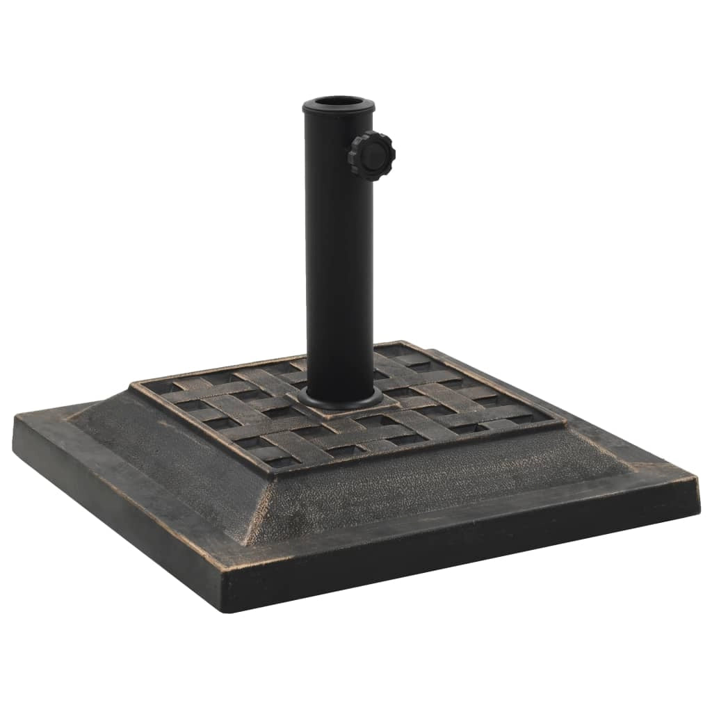 Base quadrata per ombrellone in resina diametro 38 e 48 mm 12 kg bronzo 2202087
