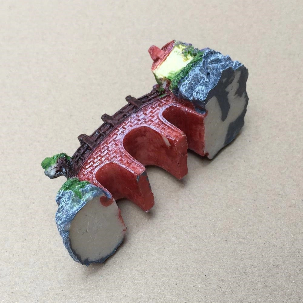 Trade Shop - Decorazione Per Acquario Ponte Subacqueo Resina Pesci Acqua Ornamento Vasca -