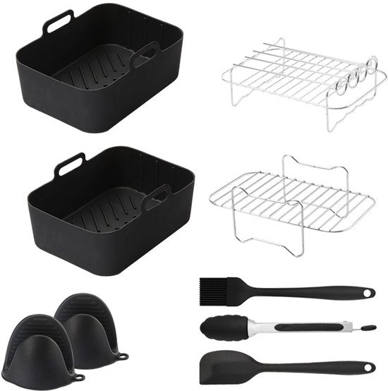Accessori per griglia a luce di pallina - set di 9 pezzi per griglia a vapore con piastra in silicone