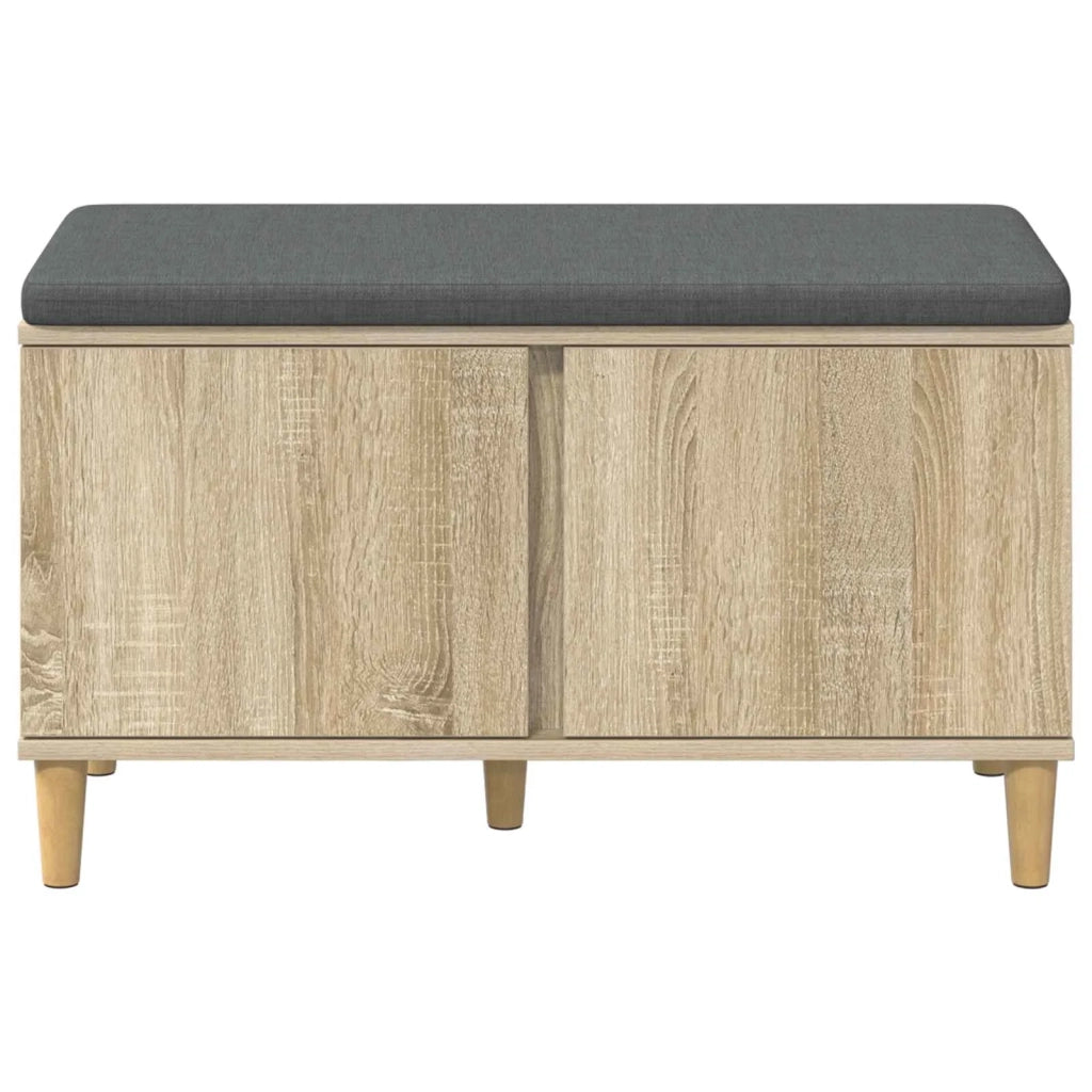 Panca per ingresso con cuscino Rovere Sonoma 80 x 38 x 46 cm