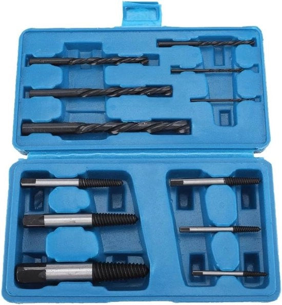 Set di Estrattori e Bit di Trapano in Acciaio con 12 Pezzi - Rimozione di Boccioli Rotte