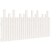 Testiera | Testata da Parete Bianca 159,5x3x80 cm Legno Massello di Pino