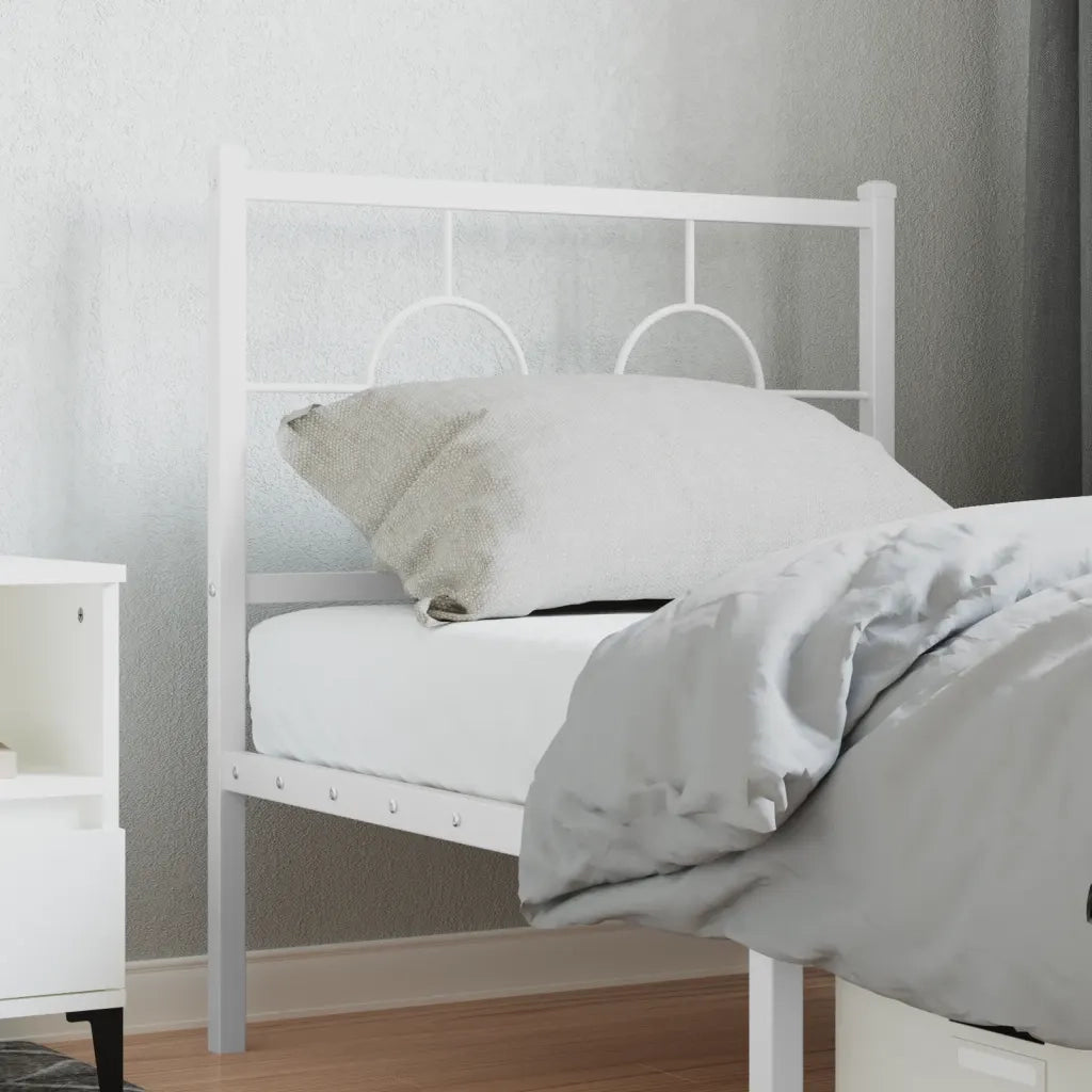 Testiera in Metallo-Testiera in Ferro-Testata Bianco 75 cm 317493
