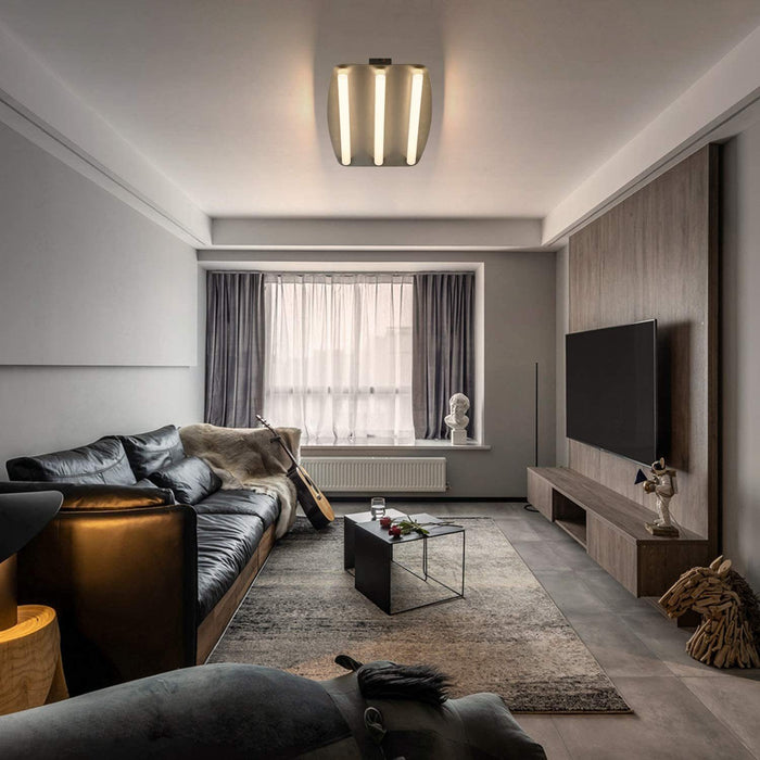 ZMH Lampada da soffitto LED nichel acrilico per interni cucina anche parete