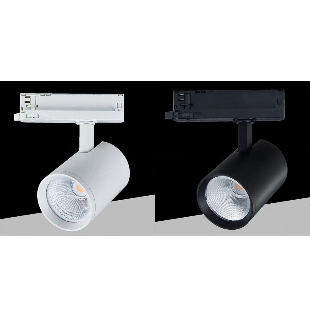 Trade Shop - Faretto Led 40 W Per Binario Track Trifase Faro Luce Naturale 4000k Ip20 Pt4-40w -