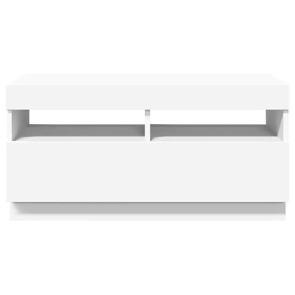 Mobile Porta TV con Luci LED Bianco 80x35x40 cm