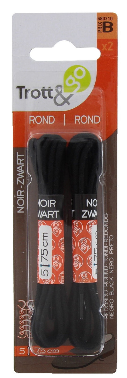 lacci tondi neri cm 75 2 paia cod:ferx.92155