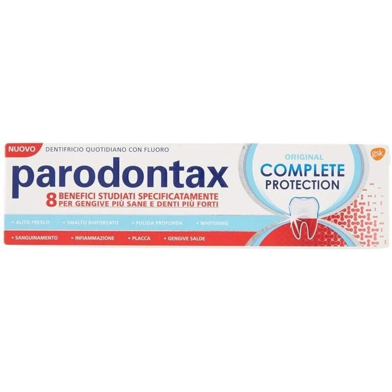 PARODONTAX DENTIFRICIO COMPLETE PROTECTION CON FLUORO 8 AZIONI SUI DENTI 75ML