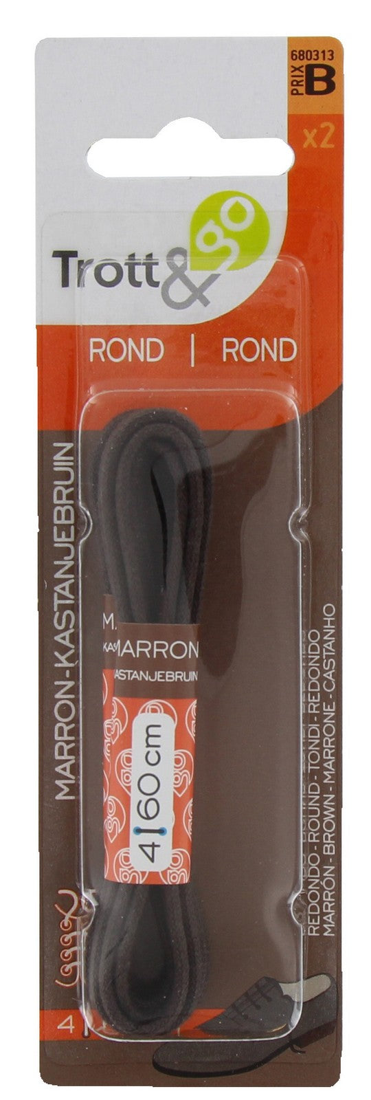 lacci tondi marrone cm 60 2 paia cod:ferx.92157