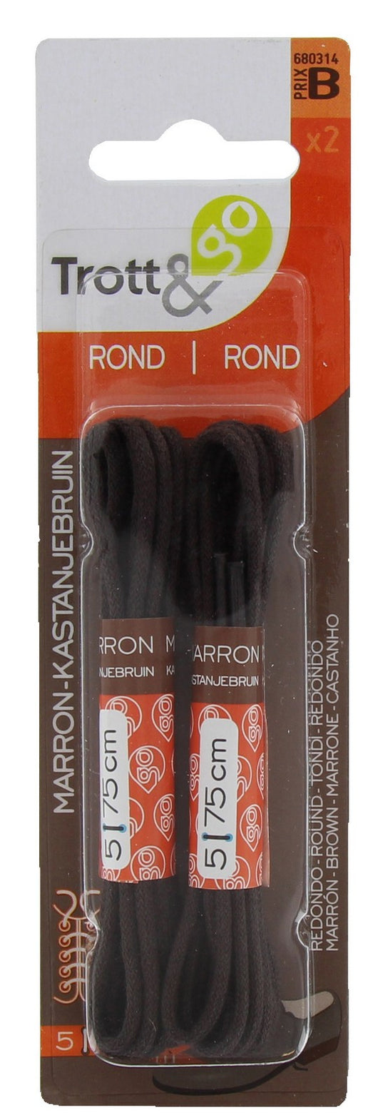 lacci tondi marrone cm 75 2 paia cod:ferx.92158