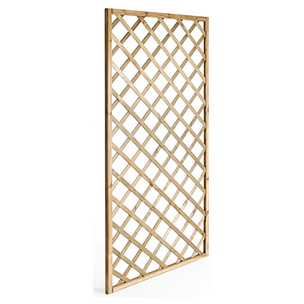 Traliccio In Legno Di Pino Impregnato Per Giardino Balcone E Terrazza Supporto Per Piante Rampicanti Grigliato Decorativo Frangivista Privacy Outdoor 90 x 180 Cm Legno Naturale