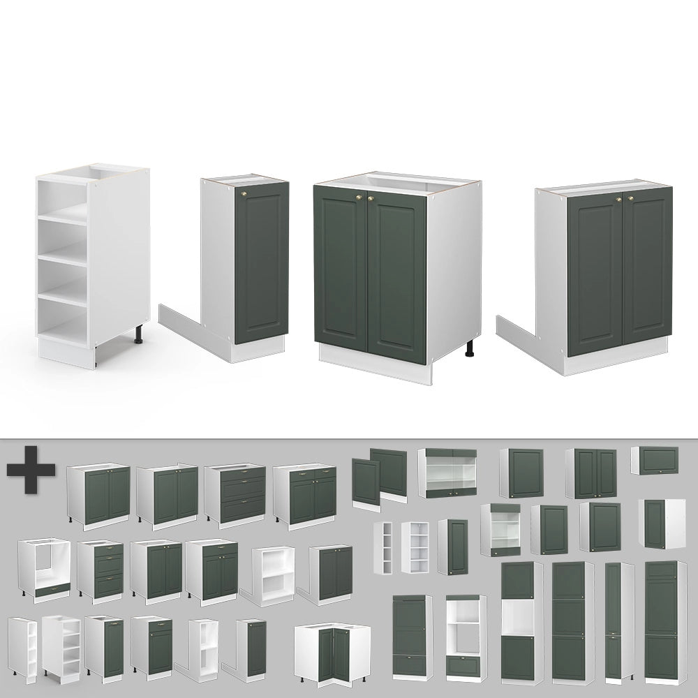 Vicco Isola cucina Verde-oro Country House/Bianco 90 cm senza piano di lavoro