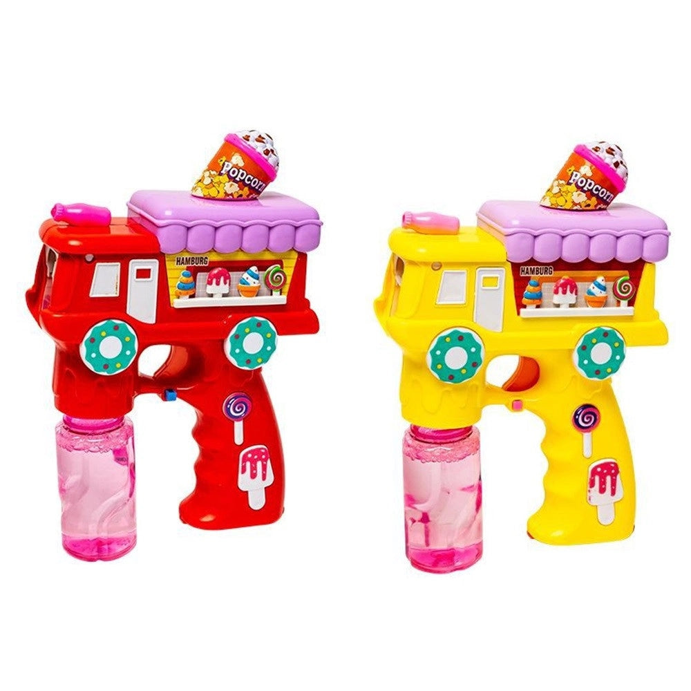 Trade Shop - Pistola Spara Bolle A Forma Di Camion Dei Dolci Con 2 Flaconi Di Ricarica Da 70ml 6760270 -