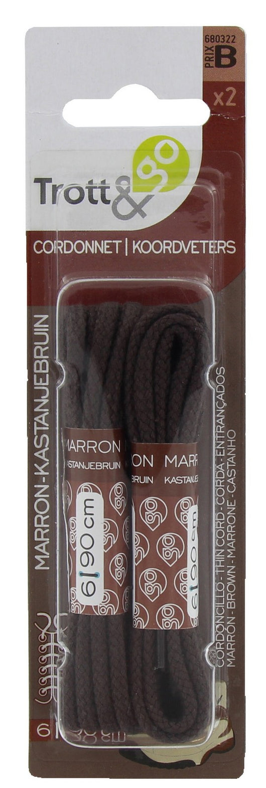 lacci corda marroni cm 90 2 paia cod:ferx.92165