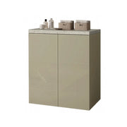 MOBILE BASE DOPPIO PER LAVANDERIA SAVINI CON RIPIANO INTERNO E ANTE CON APERTURA PUSH AND PULL - BASE DOPPIA- L.71CM H.91CM P.65CM- PIETRA/TORTORA- FIG.7  - SAV