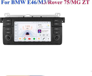 Autoradio Multimedia con CarPlay - Schermo per CarPlay - Autoradio Android Automultimedia S6 AI - compatibile con BMW 3 serie E46 M3 1998-2001 2002 2003 2004 2005 - Autoradio Multimedia con lettore di video