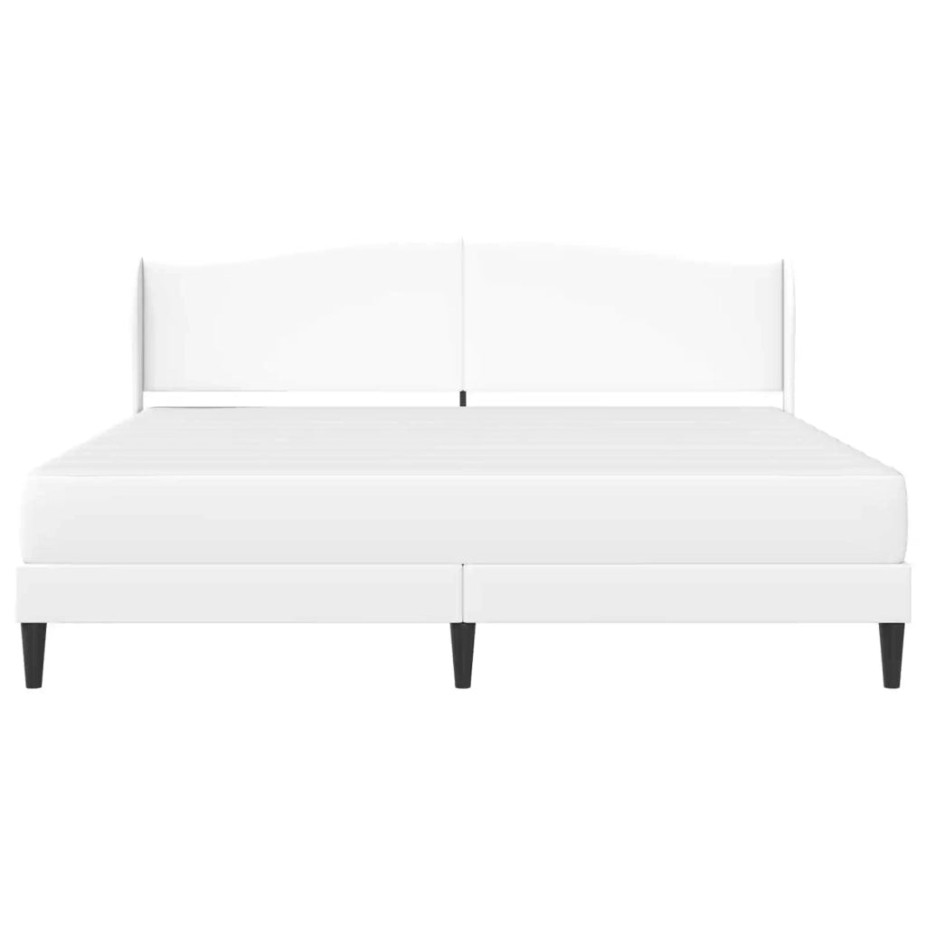 Struttura del letto con testiera Bianco 180 x 200 cm Similpelle