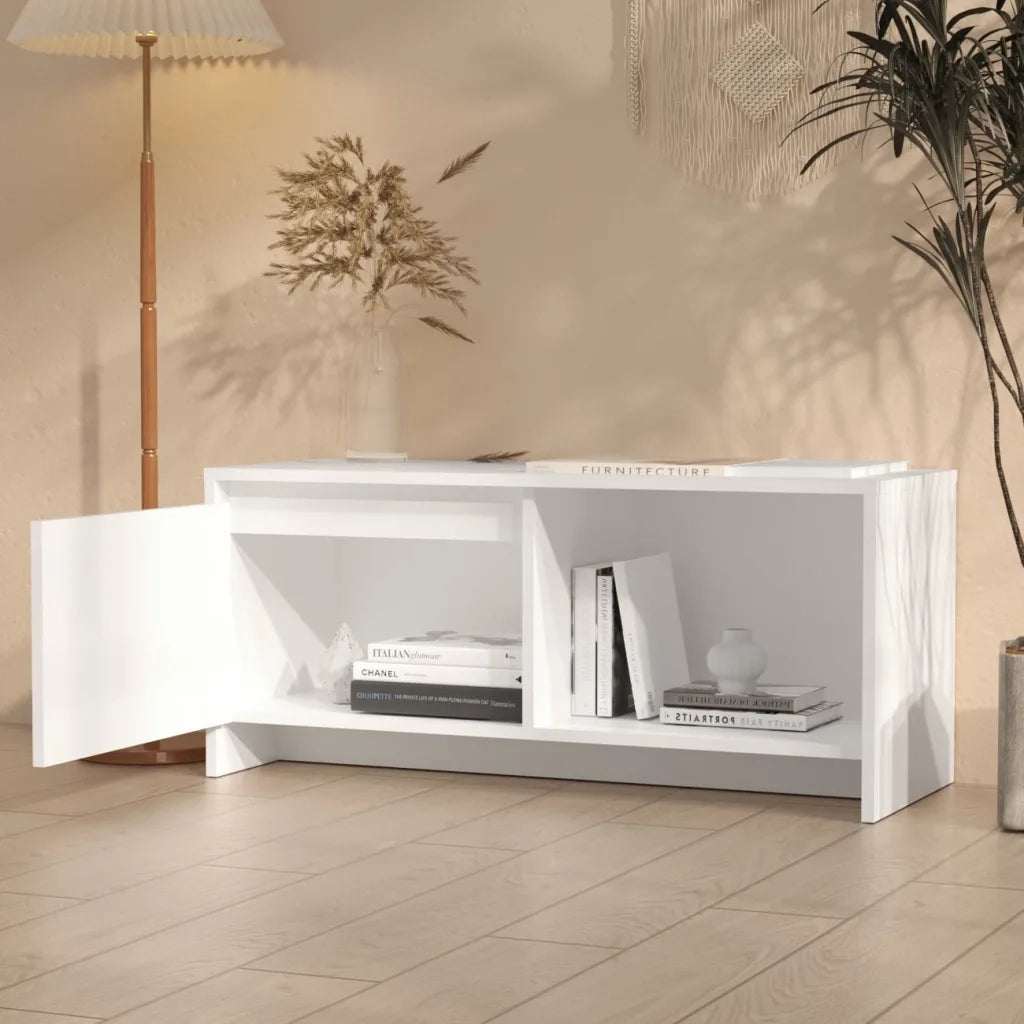 Mobile Porta TV-Credenza per TV Bianco 90x35x40 cm in Legno Multistrato