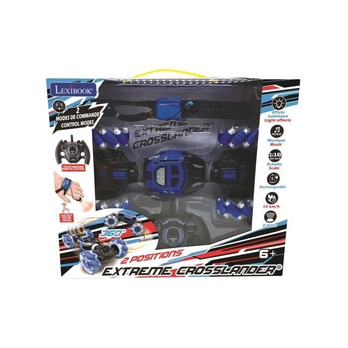 EXTREME CROSSLANDER Auto radiocomandata fuoristrada leggera e sonora con telecomando e braccialetto di controllo - LEXIBOOK
