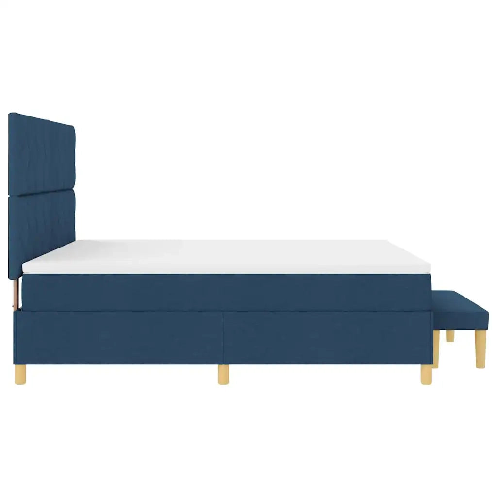 Letto a molle con testiera Blu 200 x 180 cm Tessuto 3344400