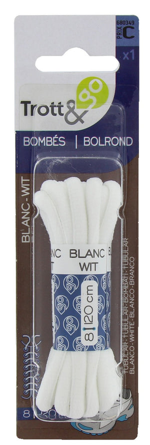 lacci bombati bianchi cm 120 1 paio cod:ferx.92175