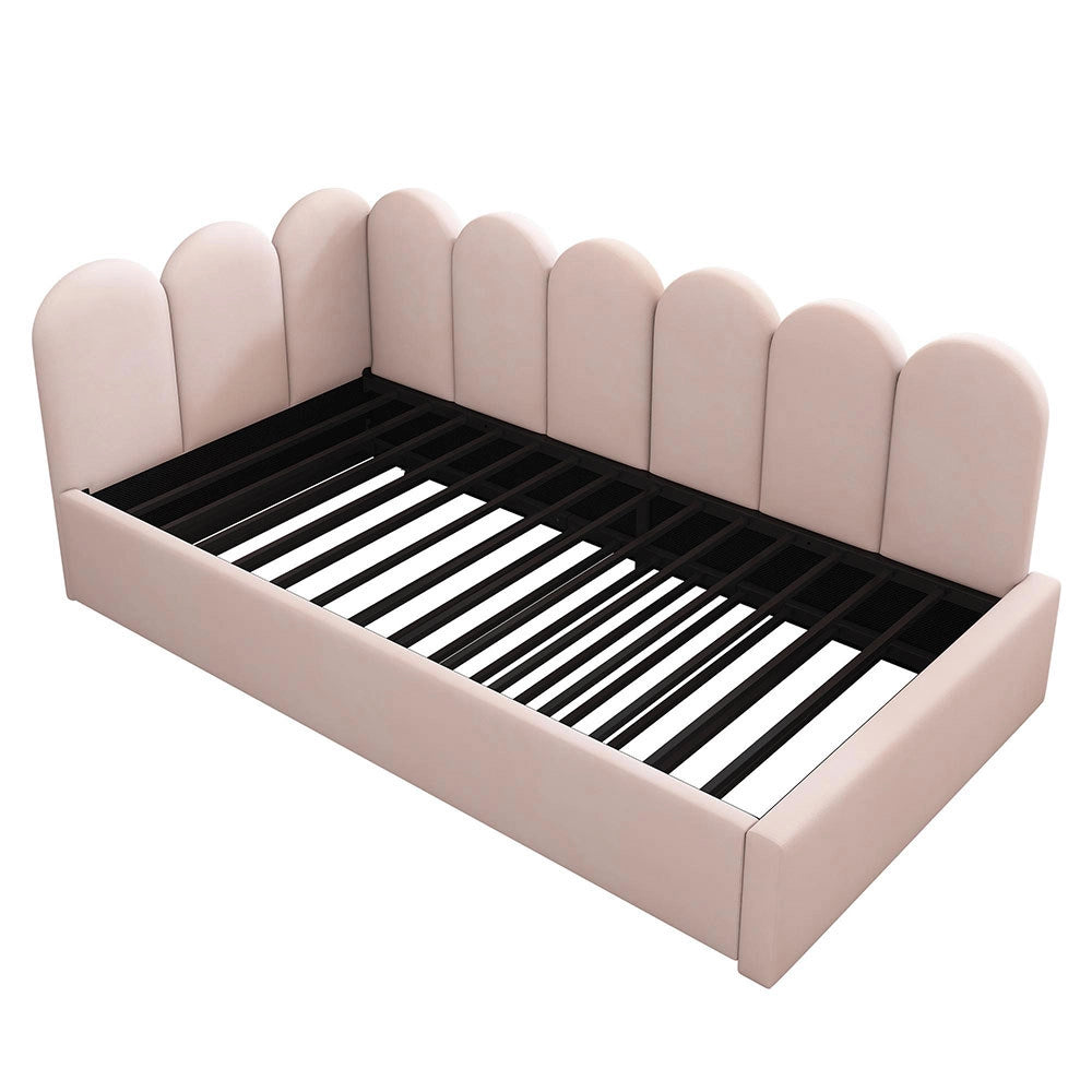 Divano letto daybed - Xylo - 90x200 cm letto nascosto rosa
