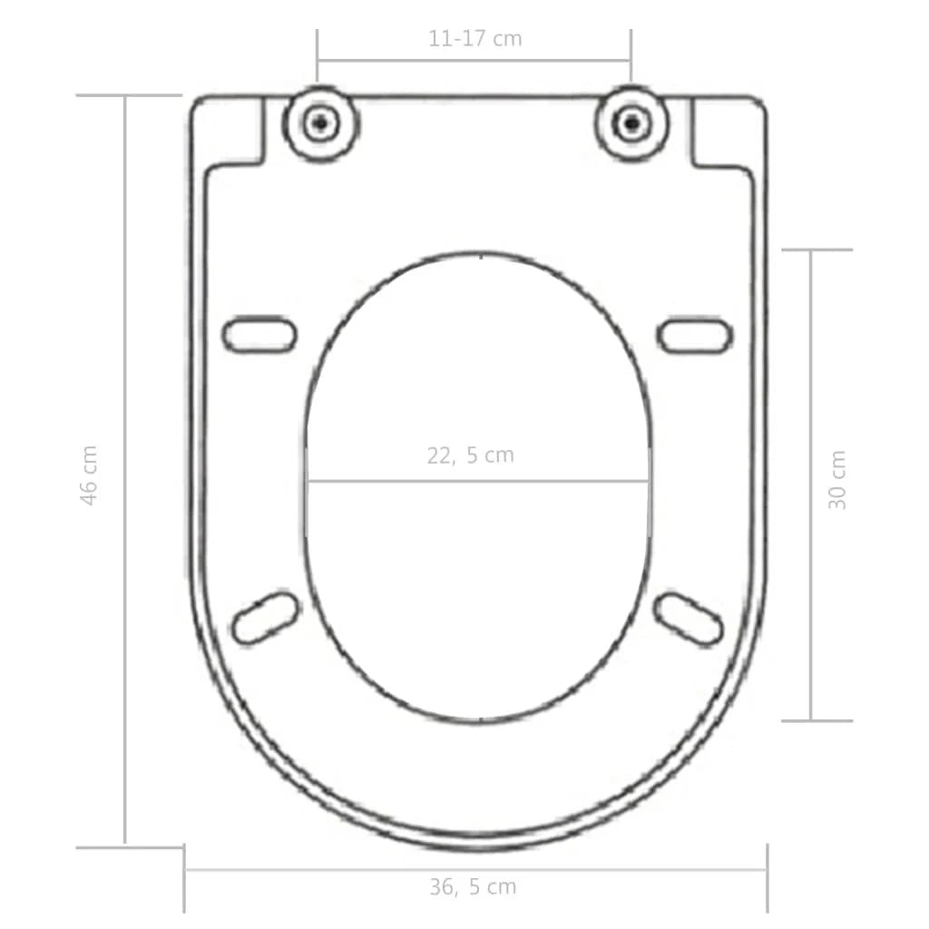 Sedile WC con chiusura ammortizzata tazza WC sedile WC bagno casa ristorante negozio hotel nero 02_0002909