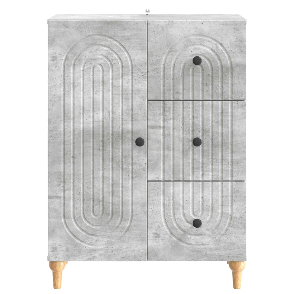 Credenza Grigio Cemento 66 x 34,5 x 90 cm Legno ingegnerizzato