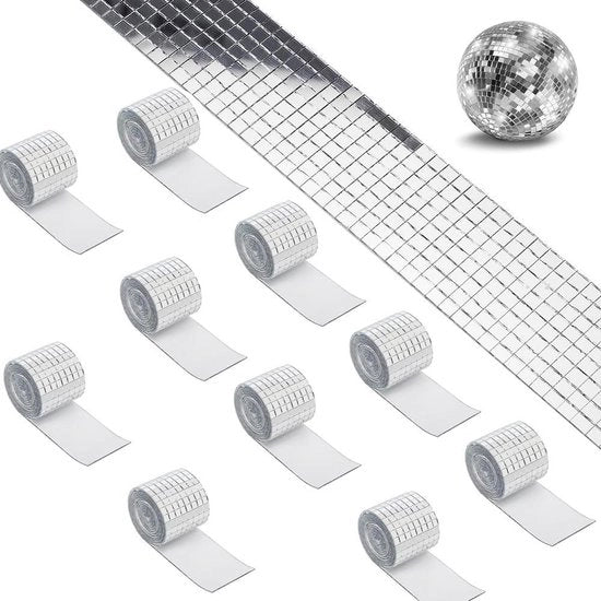 10 pacchi di 16.000 pezzi di tegole da incollare a secco mini specchi mosaico specchi in vetro 5 x 5 mm per decorare discoballi hobby fai da te cucina bagno KTV - decorativo specchio mosaico