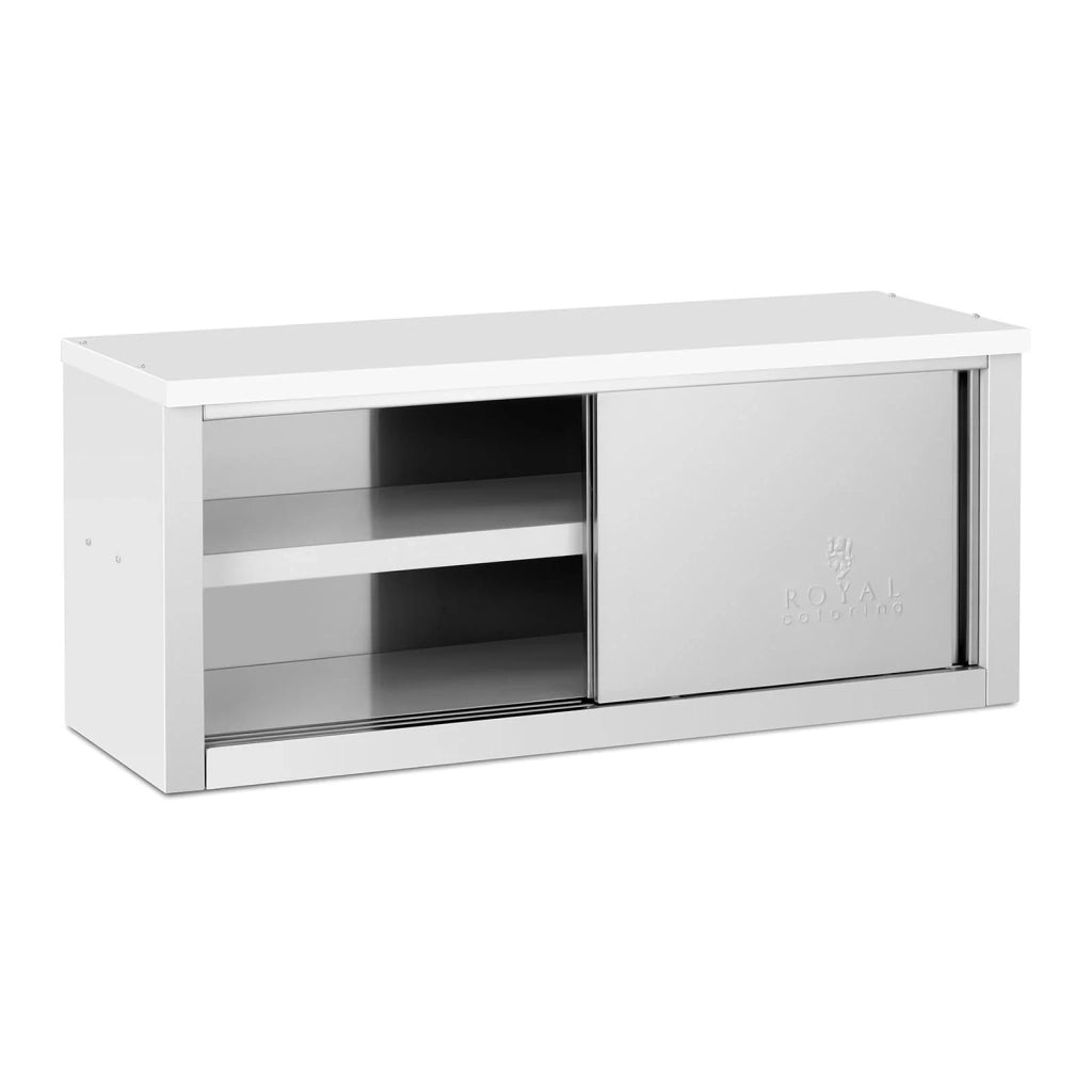 Pensile in acciaio inox con ante scorrevoli pensile da cucina pensile sospeso in acciaio inox 1200 x 400 x 500 mm portata 65 kg 14_0005006