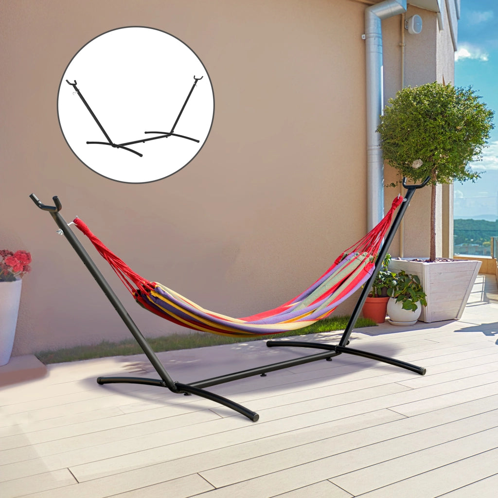 Supporto per Amaca in Metallo Aggiustabile ¨C zephmum ¨C 290x117x108 cm Nero