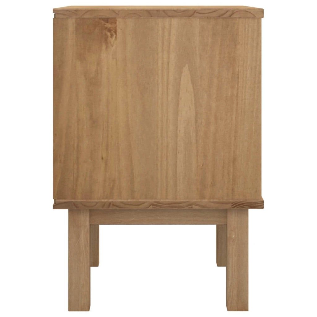 Comodino OTTA Nero 45 x 39 x 57 cm Legno Massello di Pino