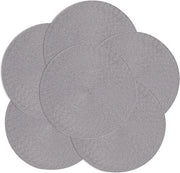 Set di tovagliette in grano grezzo manufatti - 6 placemats rotondi - resistente al calore e lavabile - antiscivolo - per sala da pranzo e cucina - decorazione da tavola - 38 cm