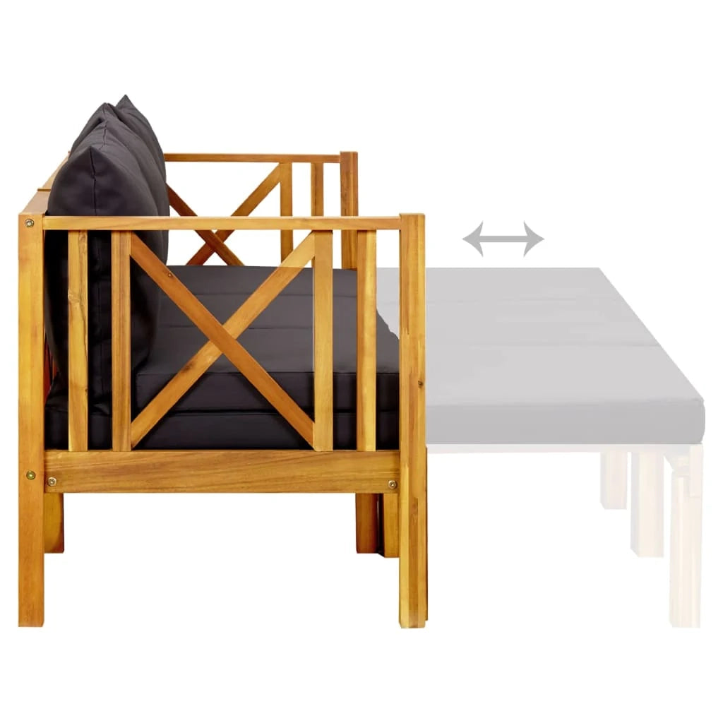 Panchina da giardino arredo esterno per patio terrazzo 3 posti con cuscini 179 cm legno massello di acacia 02_0011319