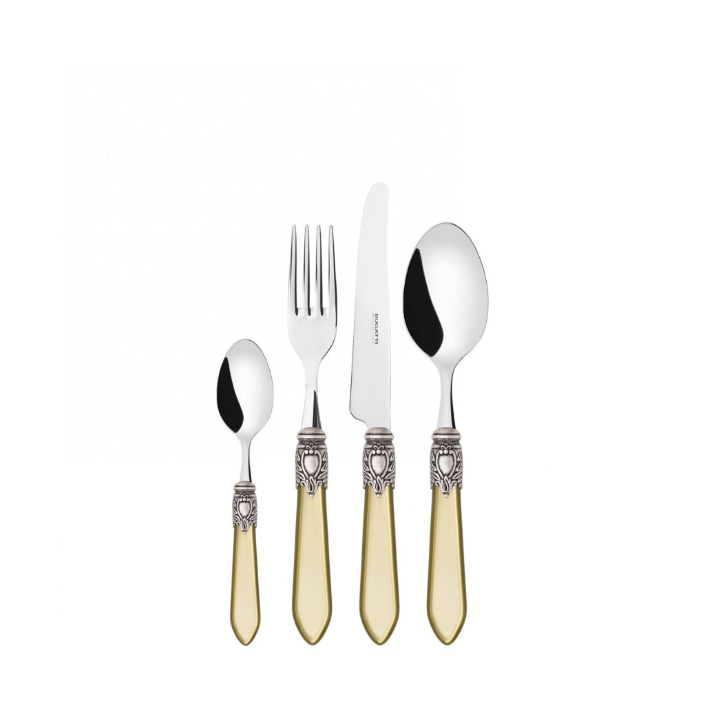 OXFORD Ghiera Argento Anticato, Posate Set 24 pz, Scatola