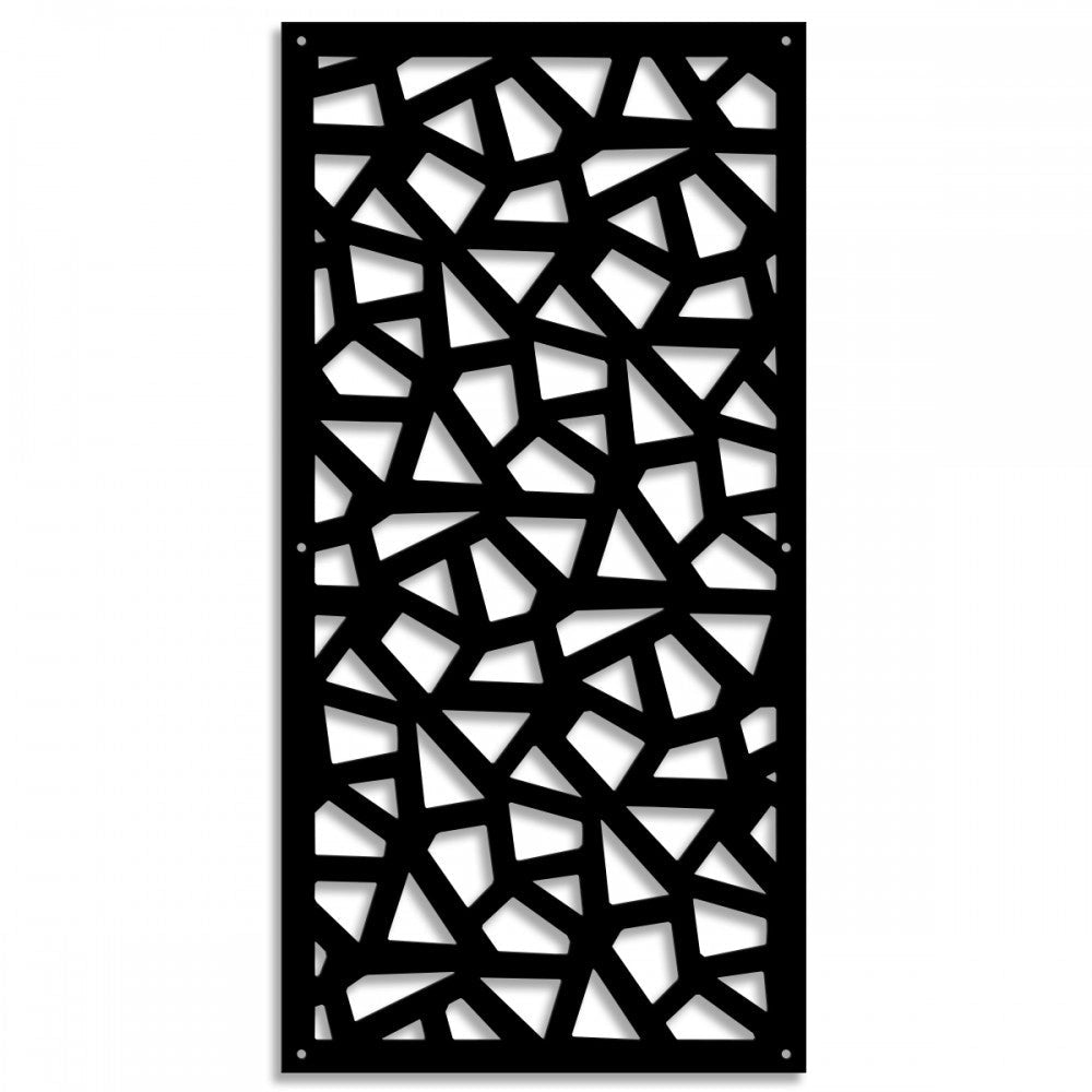 SEGMENTI - Pannello in PVC traforato - Parasole Misura: 98x198 cm, Colore: nero