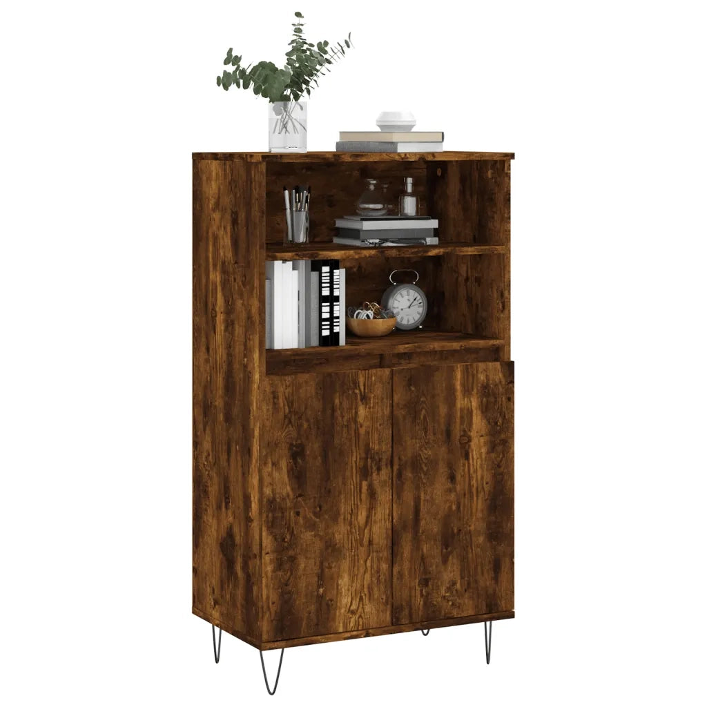 Credenza Rovere Fumo 60x36x110 cm in Legno Multistratocod mxl 102754