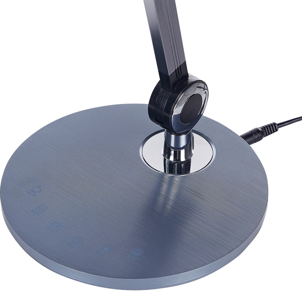 Lampada da tavolo nero LED tocco touch intensità regolabile ufficio cameretta stile moderno