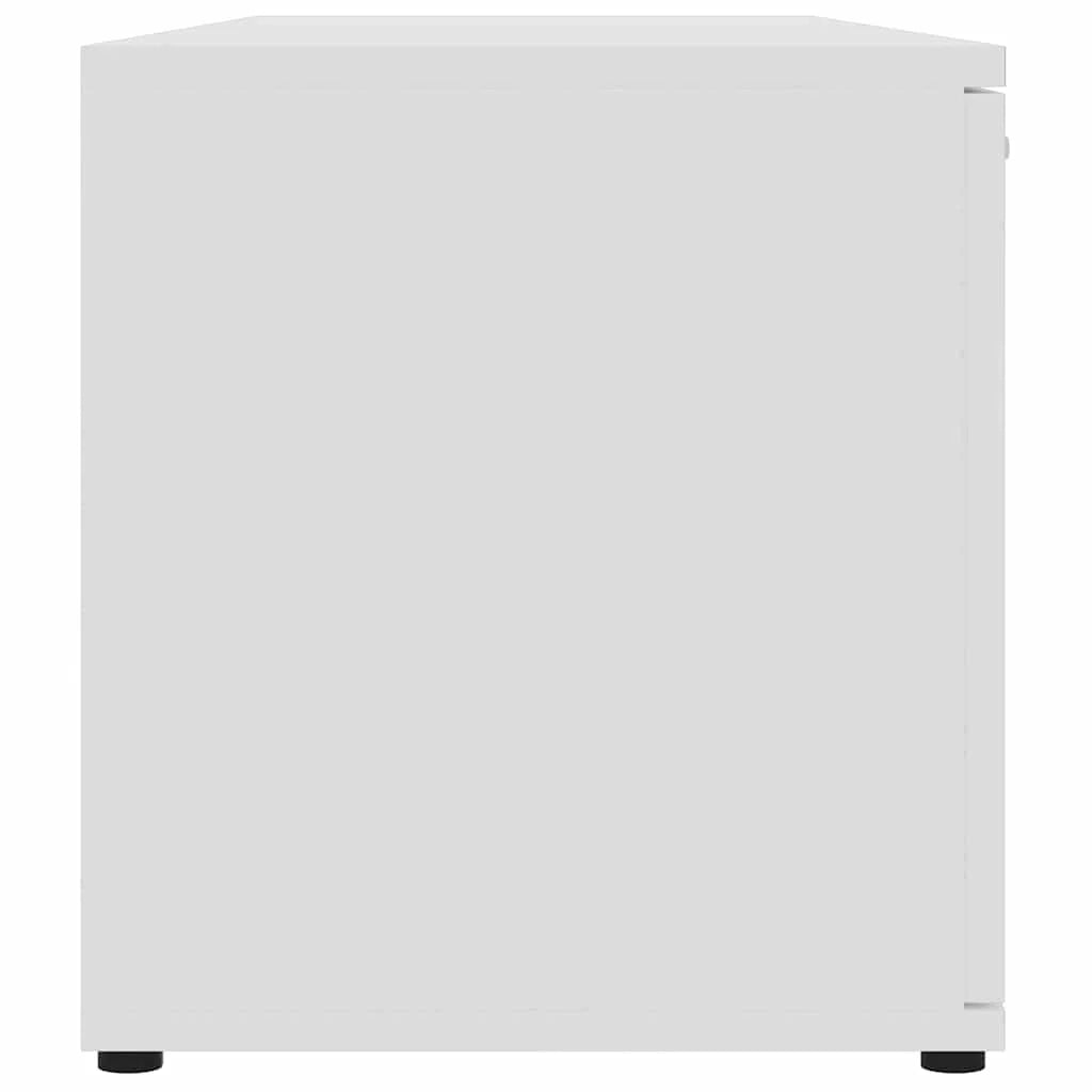 Mobile TV multimediale mensola TV credenza mobile TV sala da pranzo soggiorno camera da letto 120 x 34 x 37 cm legno ingegnerizzato bianco 02_0025854