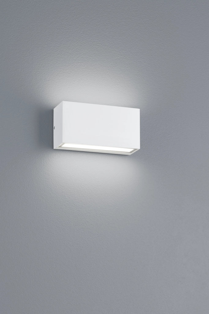 Applique Parete Esterno 2 Led Bianca Bi-emissione Doppia Luce Trent GD Trio