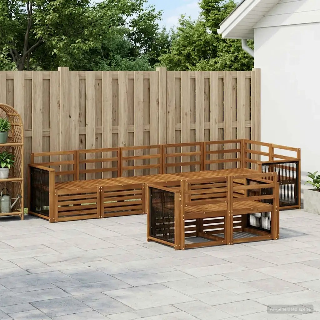 Set divani Legno di Acacia Massello 3384500