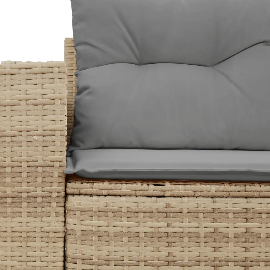 Divano da Giardino con Cuscini a 2 Posti-Sofa da Giardino-Divano da esterno Beige in Polyrattan 148889