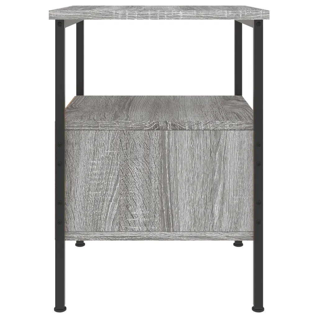 Set di 2 Comodini | Armadio da Notte | Mobiletto da notte Grigio Sonoma 34x36x50 cm in Legno Multistrato