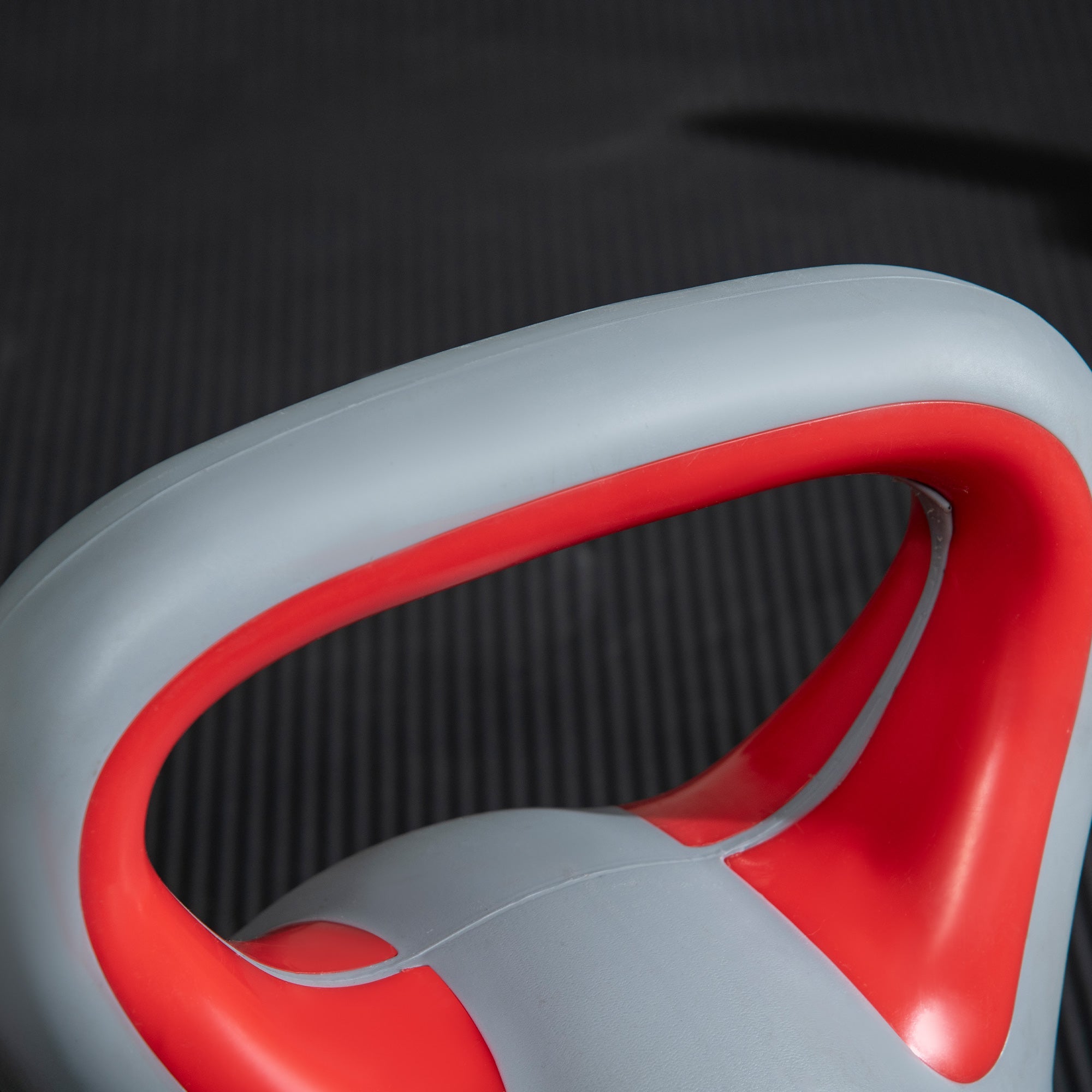 Kettlebell per Allenamento 14 Kg Base Piatta e Impugnatura per Stacchi in PU e Sabbia Rosso