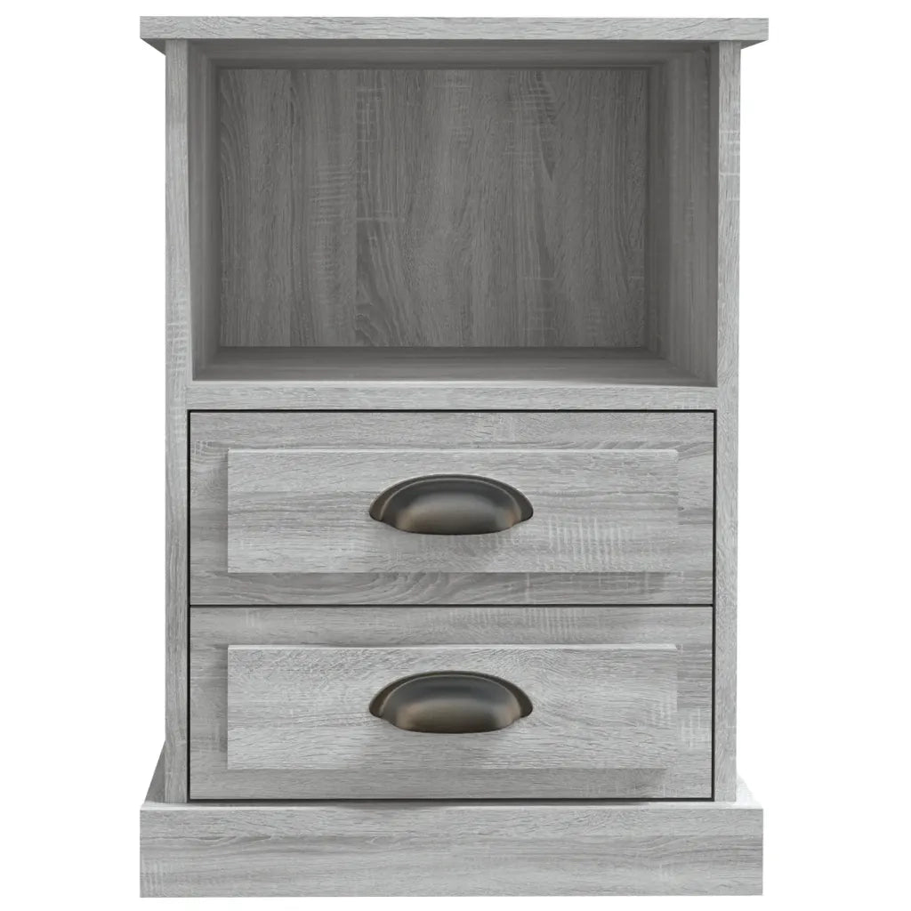 Comodini 2 pz-Set di 2 Tavolino da notte Grigio Sonoma 43x36x60 cm