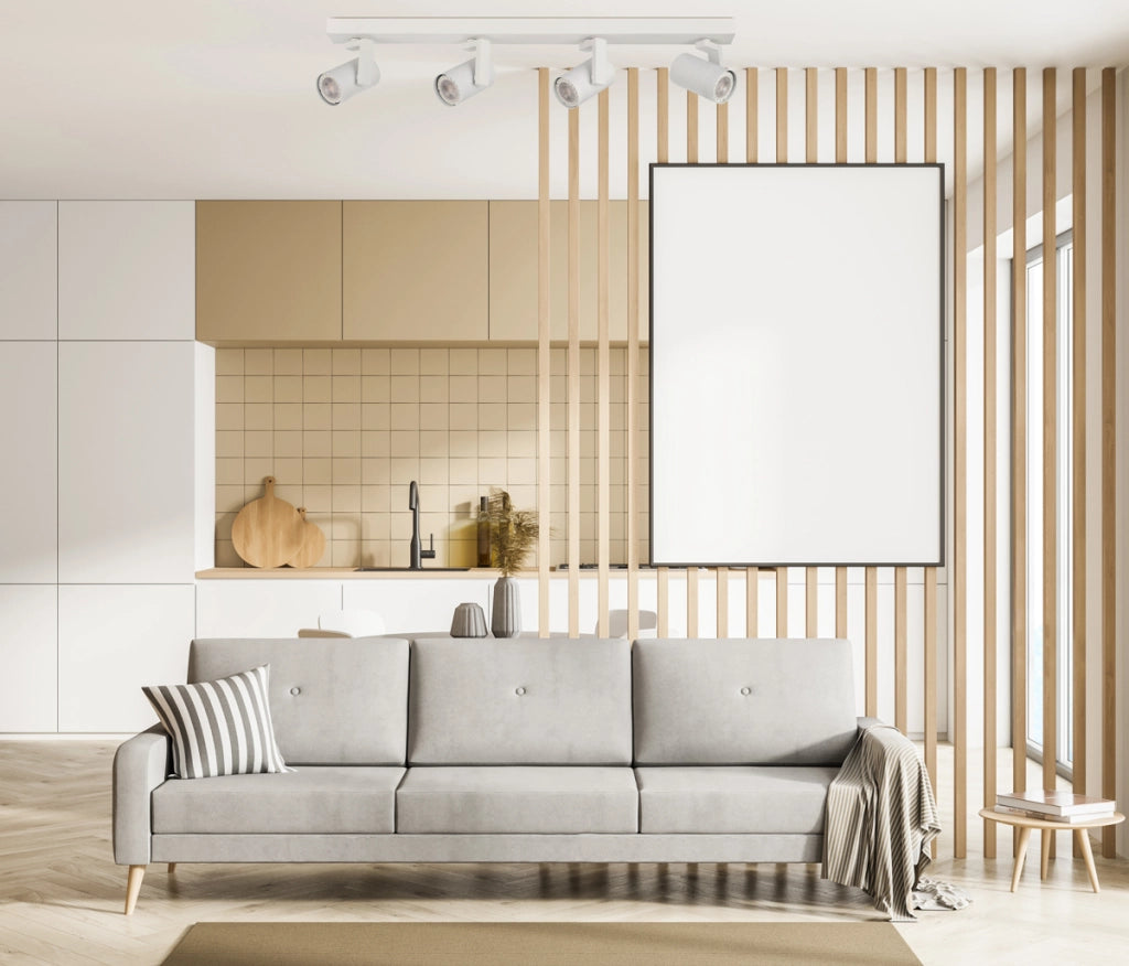 Spot soffitto moderno 4 luci bianco orientabile GU10 Italux