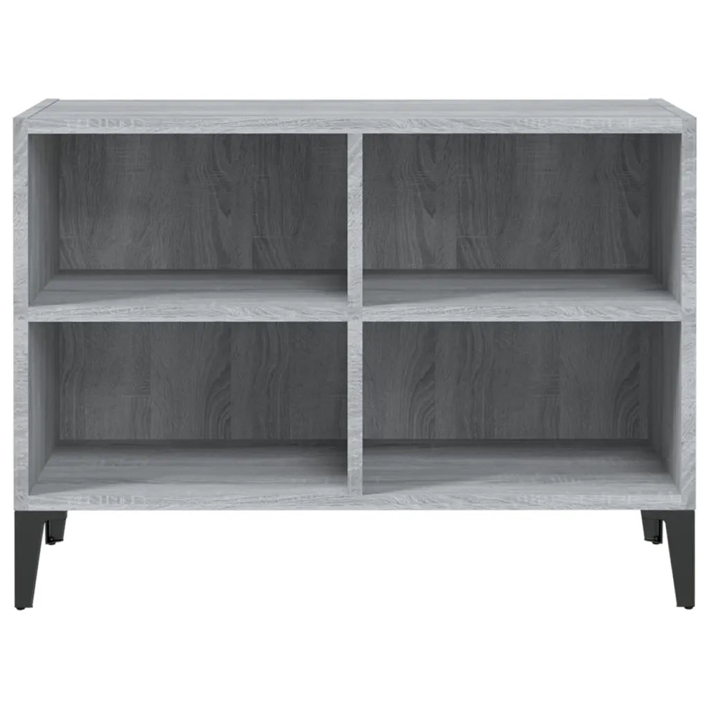 Mobile TV con Gambe in Metallo Grigio Sonoma 69,5x30x50 cm 813150