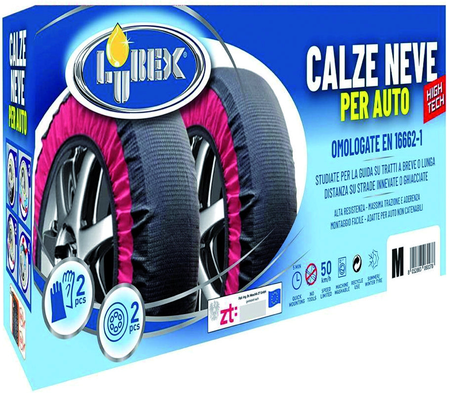 Lubex CALZE DA NEVE OMOLOGATE PER AUTO mis. L